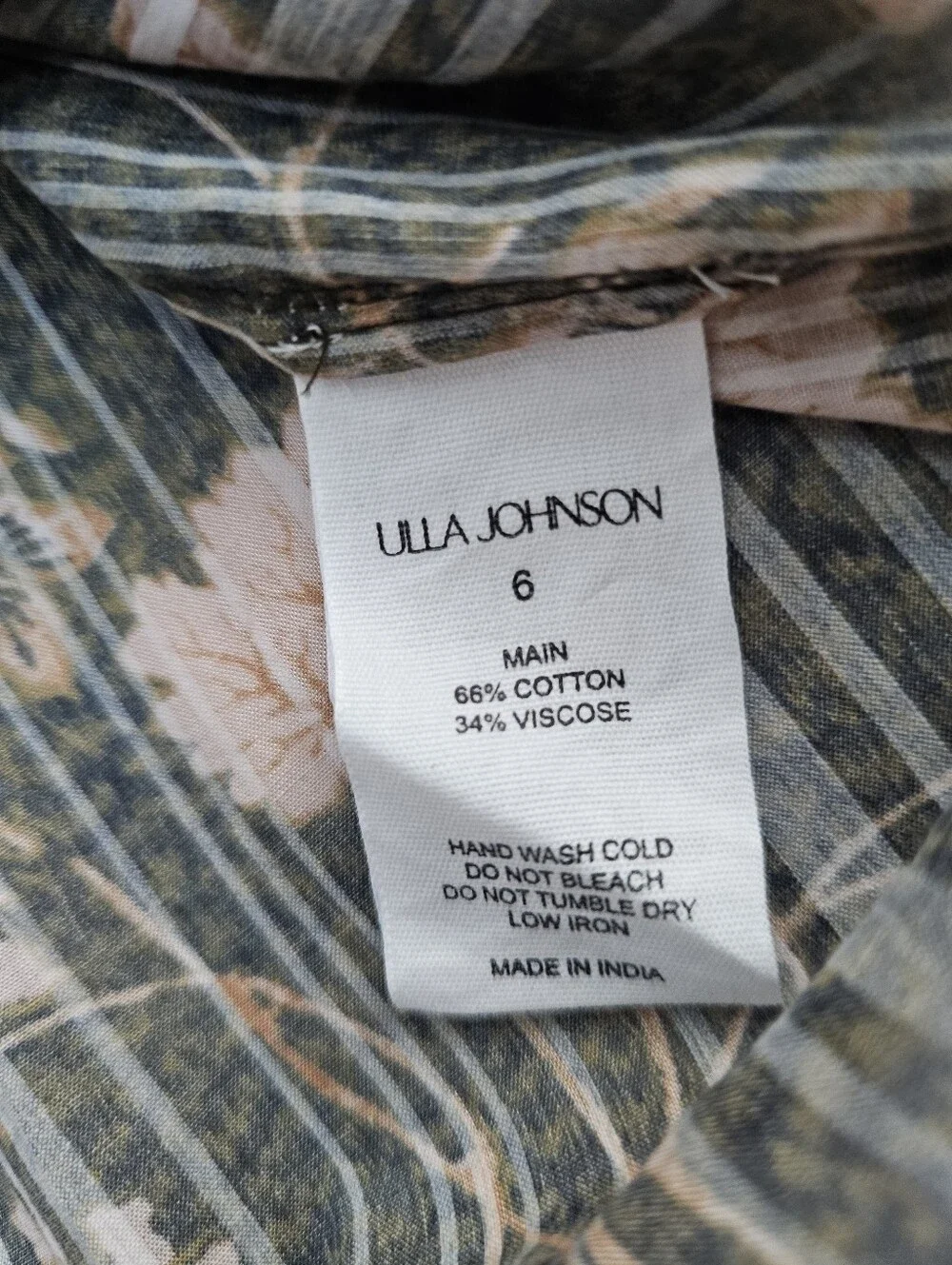 Ulla Johnson Sena Short Sleeve Cotton Blend Top